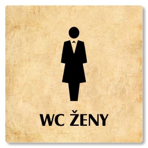 WC ženy, 100x100mm, pergamen, Nevada